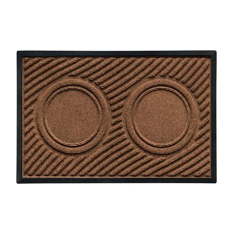 Hearthmat Circle Zen Doormat - brown double circle product view