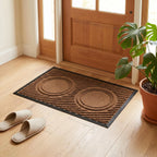 Golden retriever eating on Hearthmat pet feeding mat