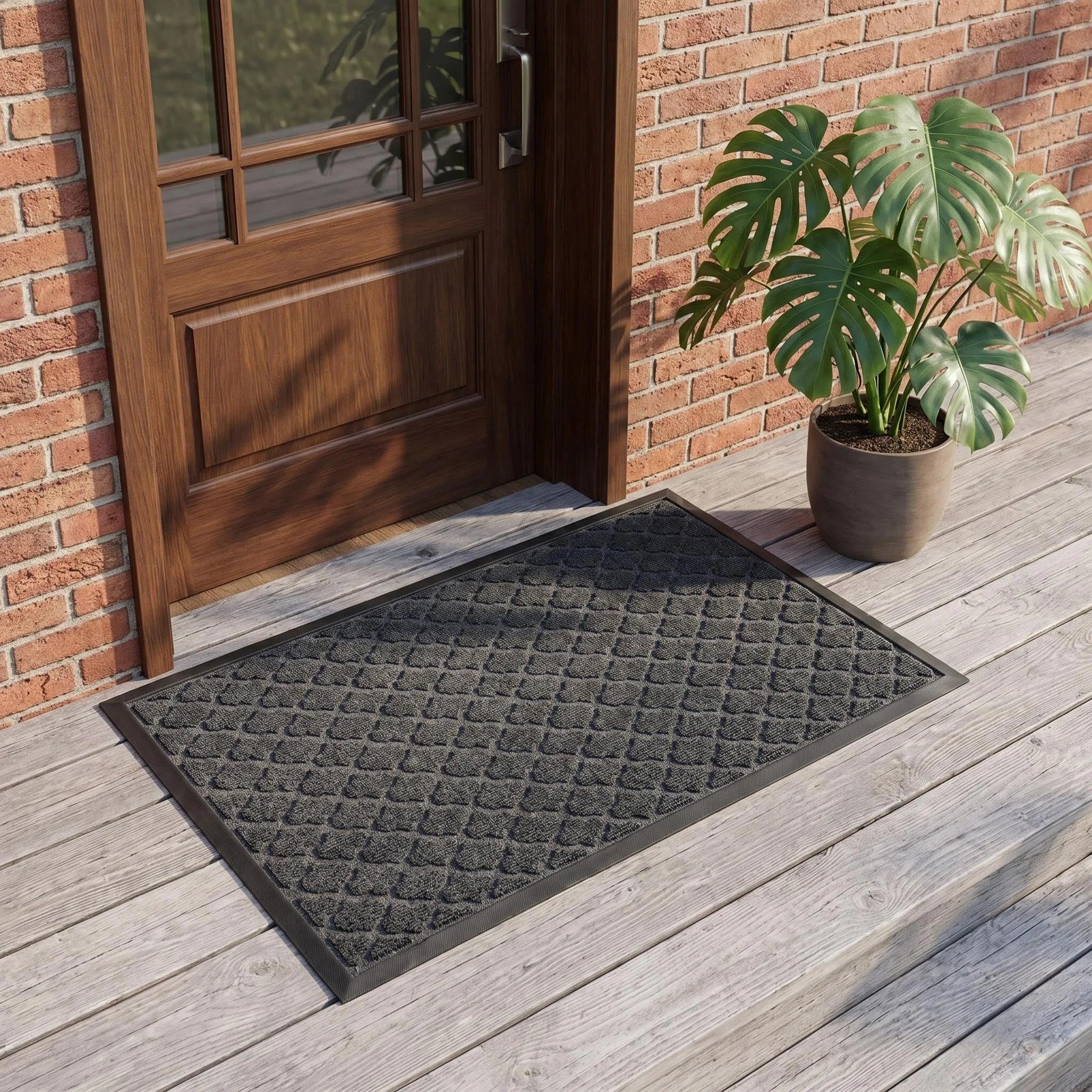 Hearthmat Bowtie Weave Doormat - in-home scene 5