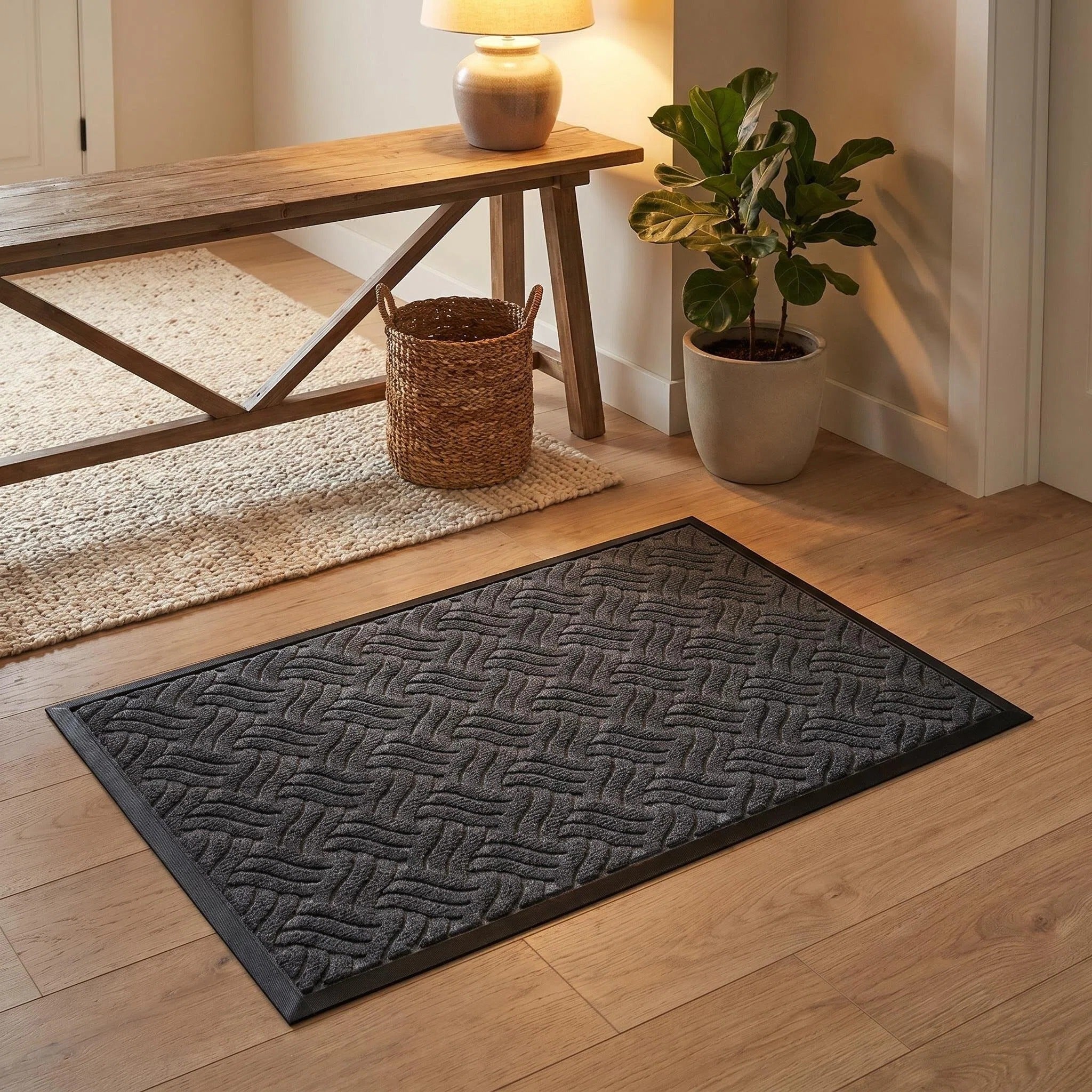 Hearthmat Braided Wave Doormat - in-home scene 6
