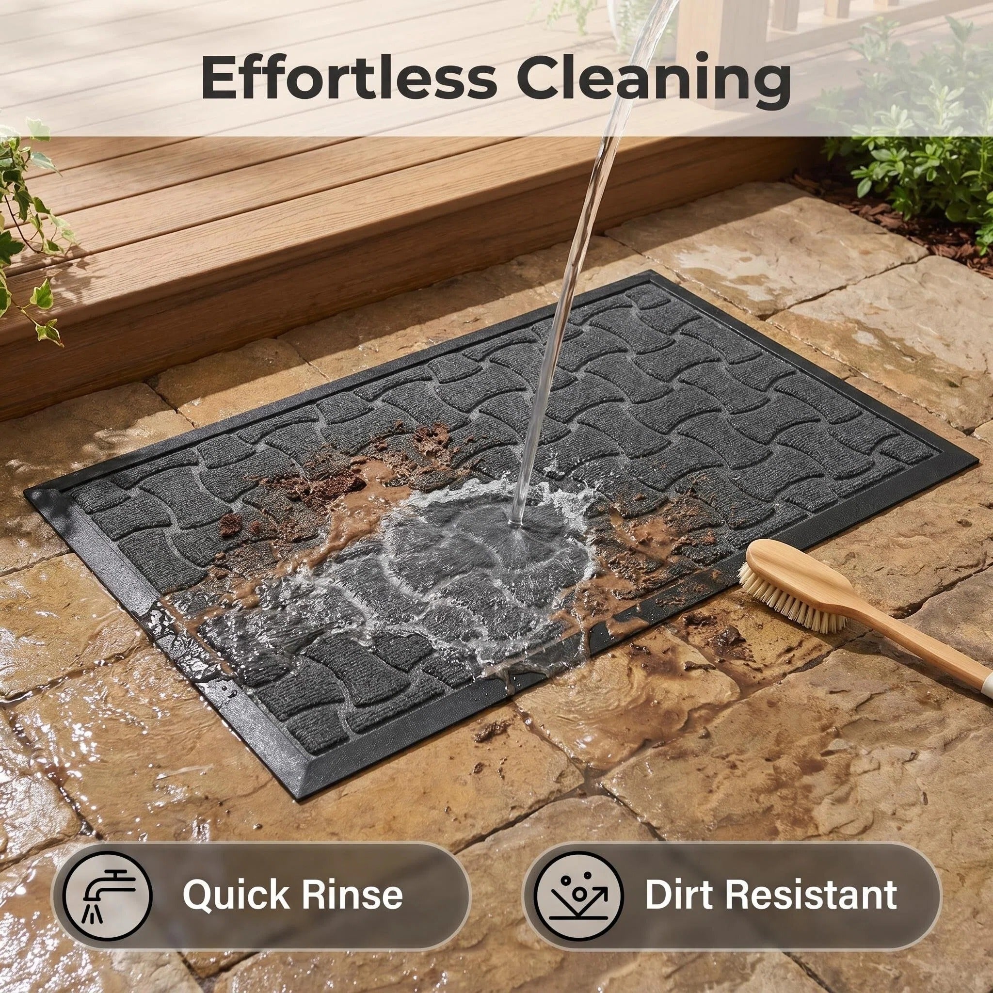Hearthmat Brick Row Doormat - in-home scene 6