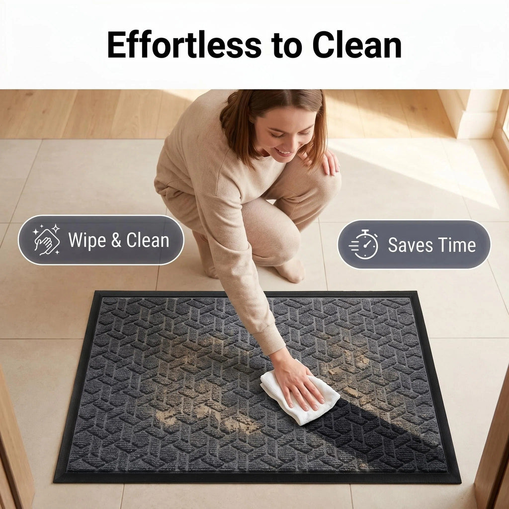 Hearthmat Cable Knit Doormat - in-home scene 7