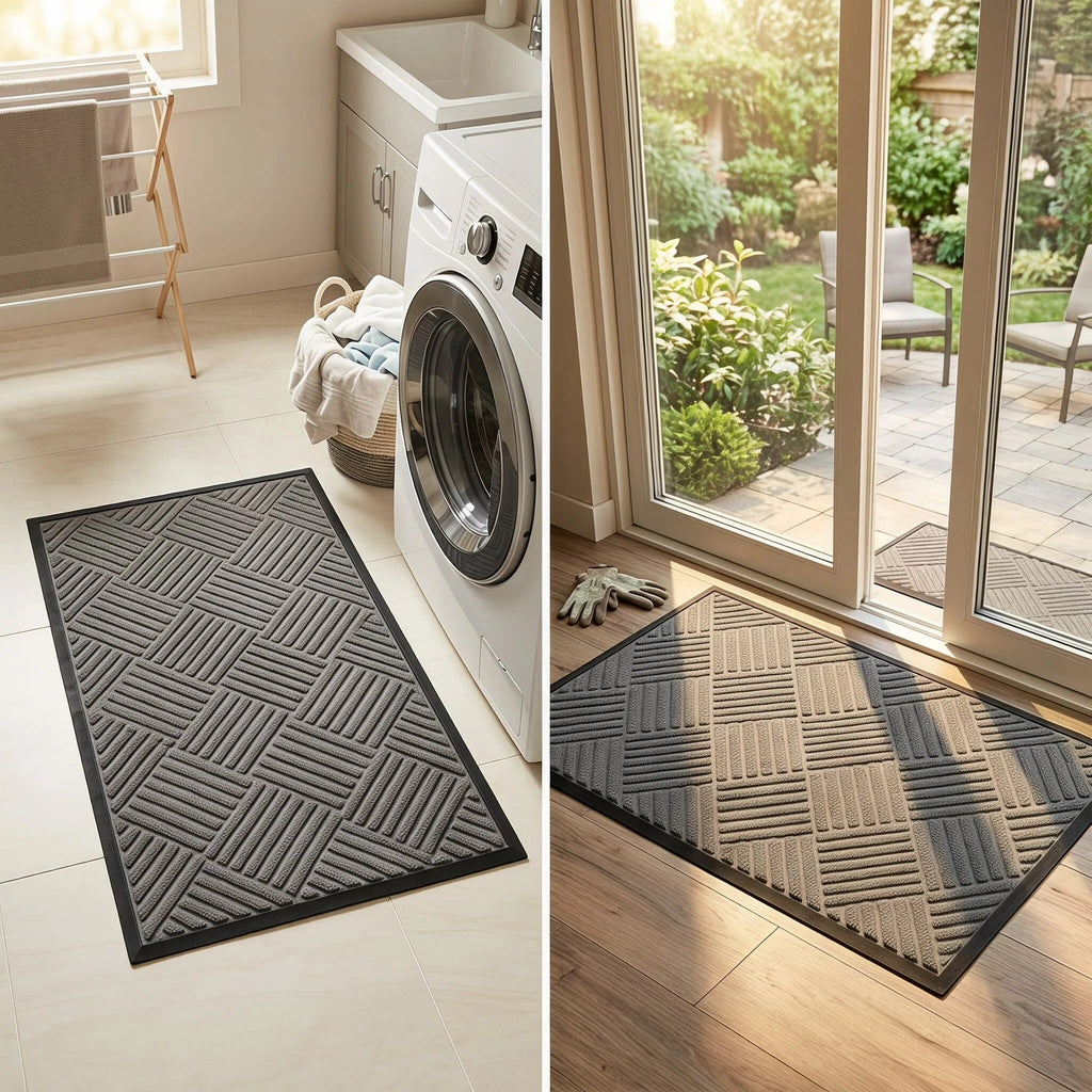 Hearthmat Crosshatch Doormat - in-home scene 2