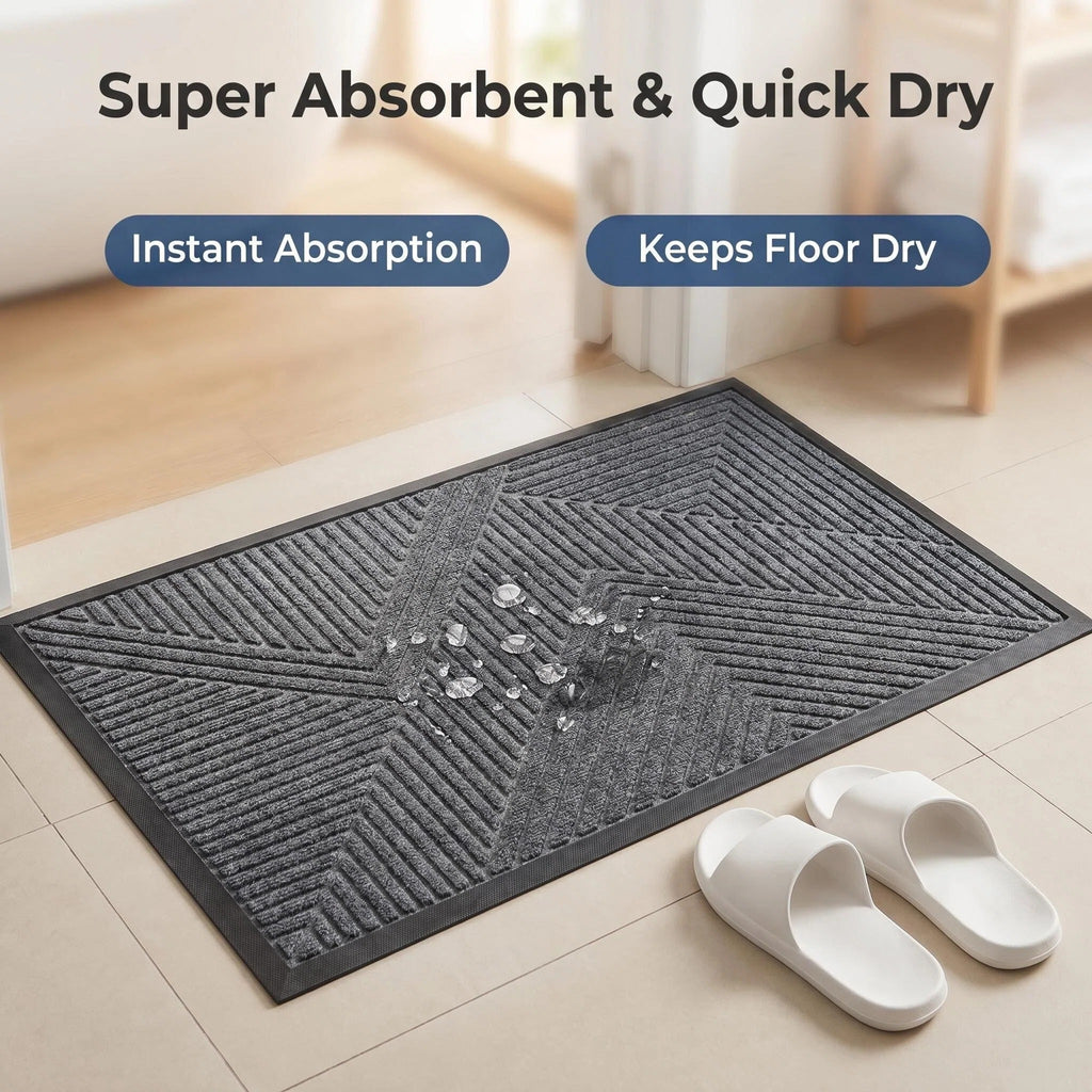 Hearthmat Diagonal Ridge Doormat - in-home scene 4