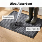 Hearthmat Grid Cube Doormat - in-home scene 4