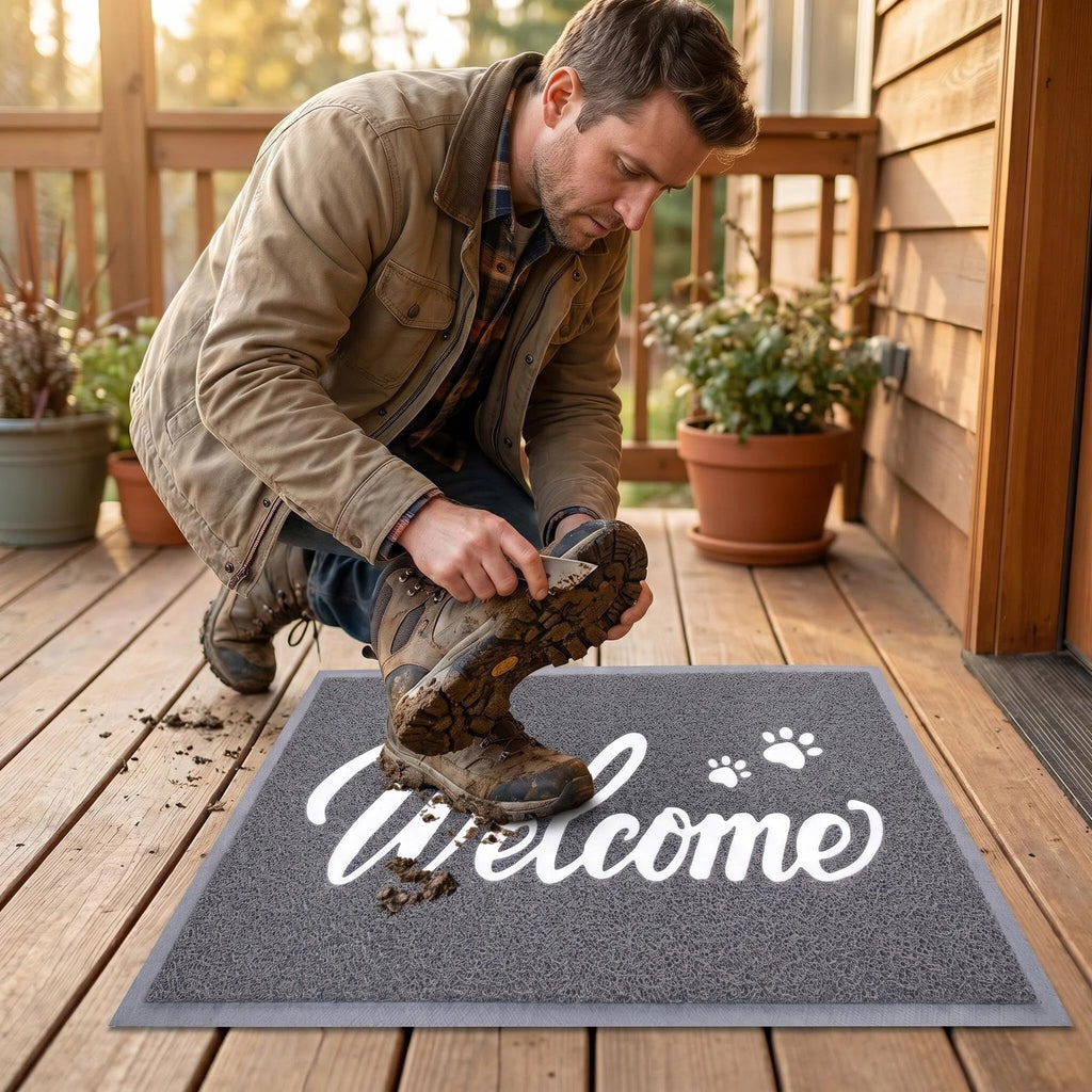 Hearthmat Hello Script Doormat - in-home scene 5