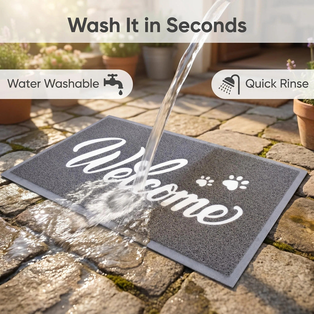 Hearthmat Hello Script Doormat - in-home scene 6