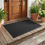 Hearthmat Lattice Diamond Doormat - in-home scene 8