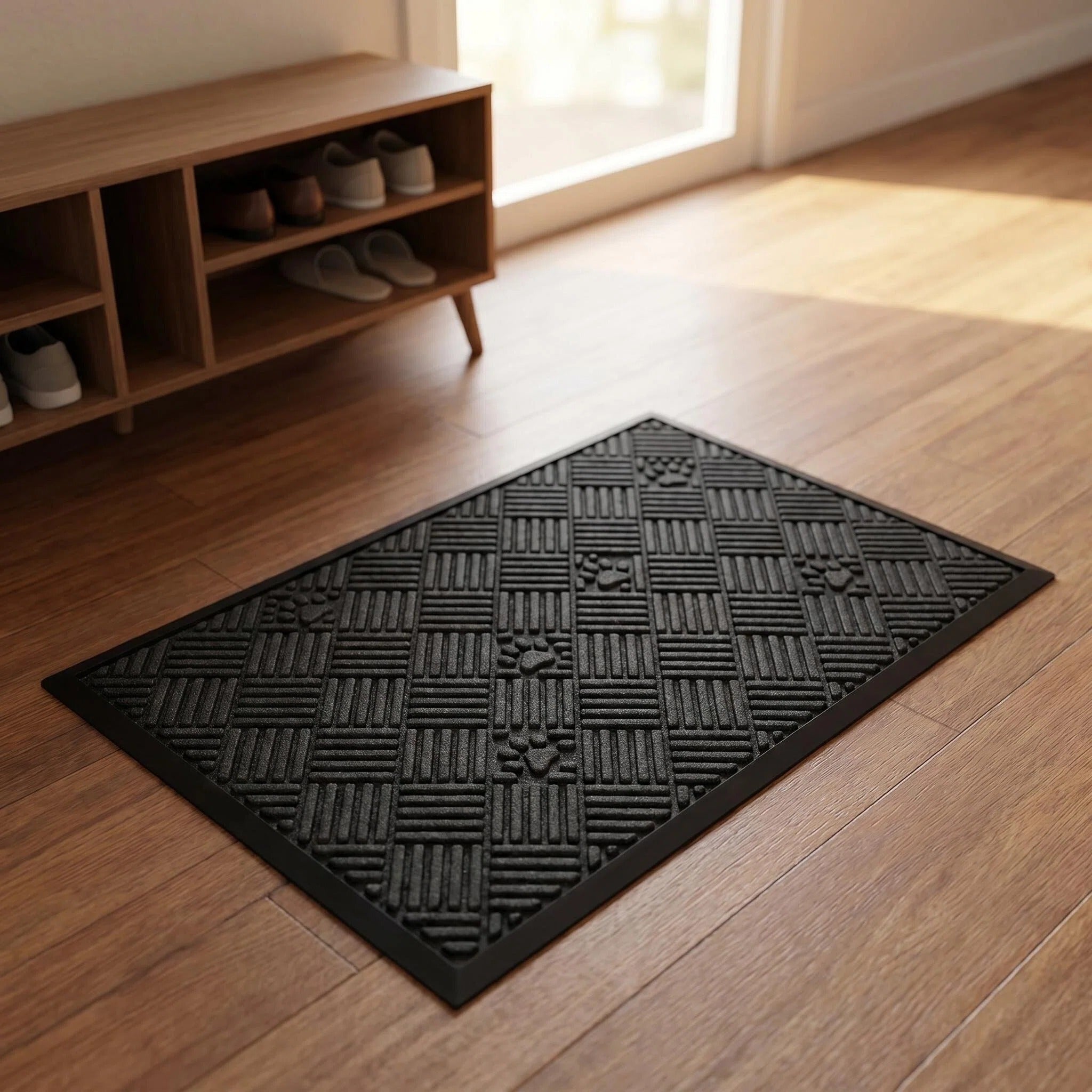 Hearthmat Leaf Chevron Doormat - in-home scene 3