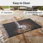 Hearthmat Leaf Chevron Doormat - in-home scene 5