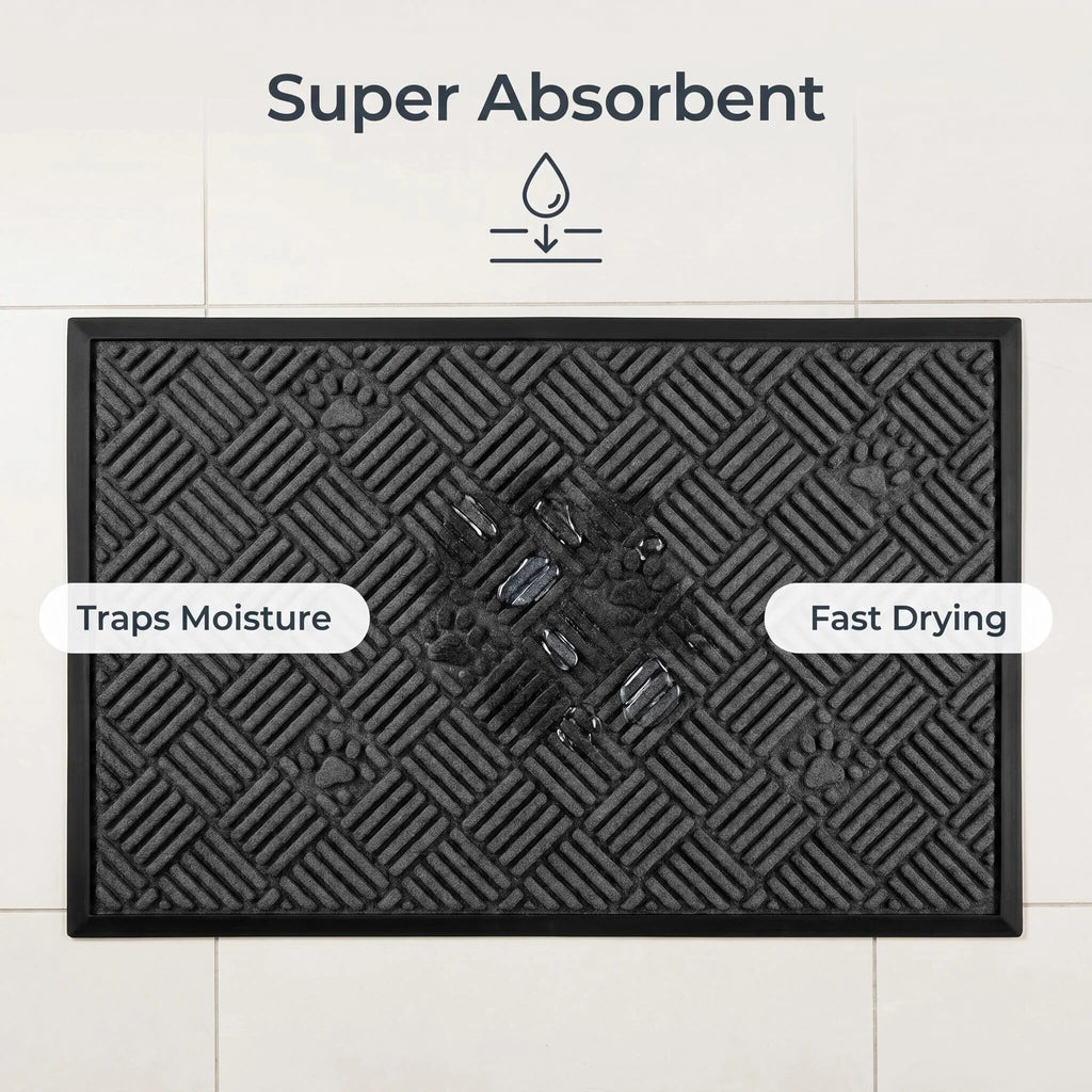 Hearthmat Leaf Chevron Doormat - in-home scene 6