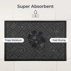 Hearthmat Leaf Chevron Doormat - in-home scene 6
