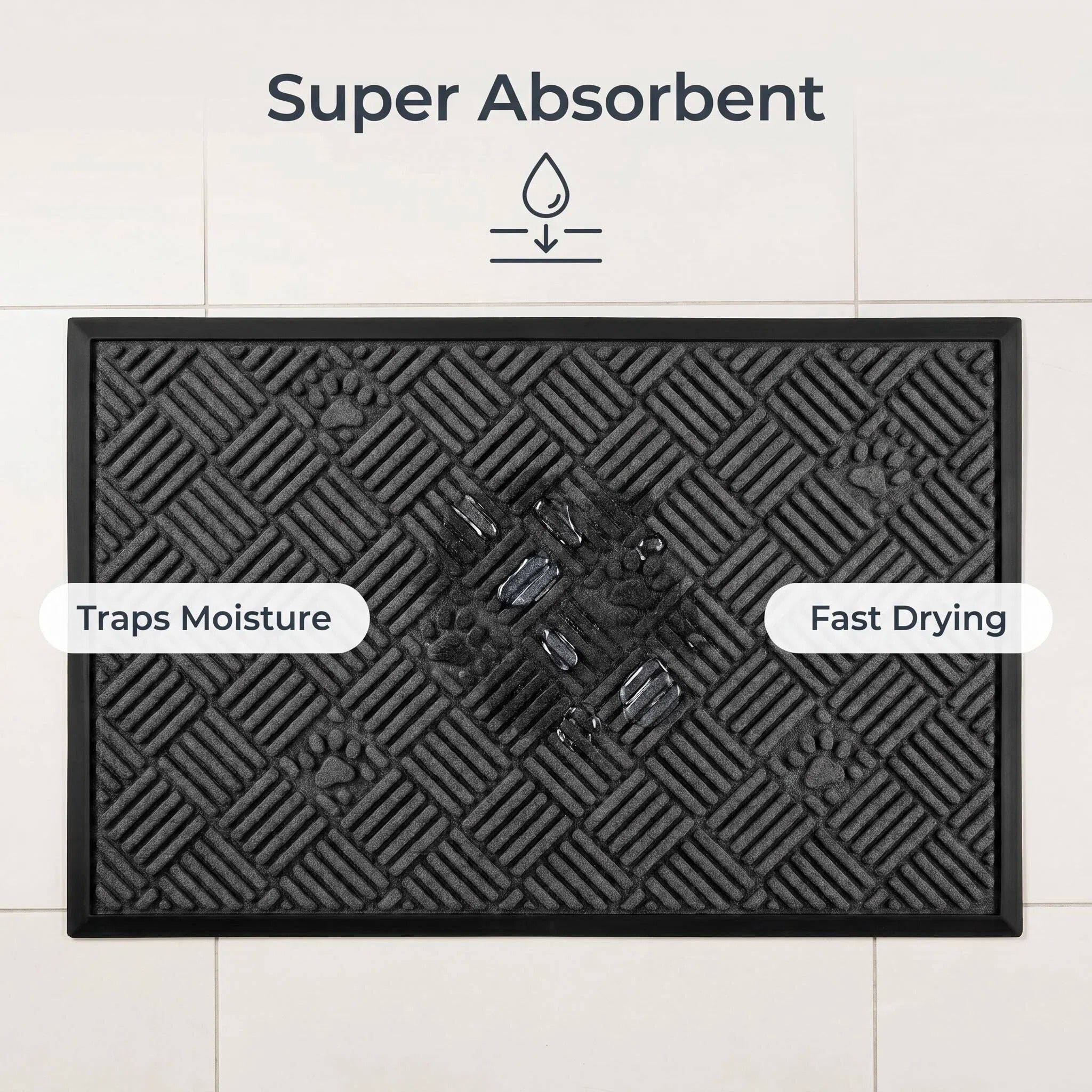 Hearthmat Leaf Chevron Doormat - in-home scene 6