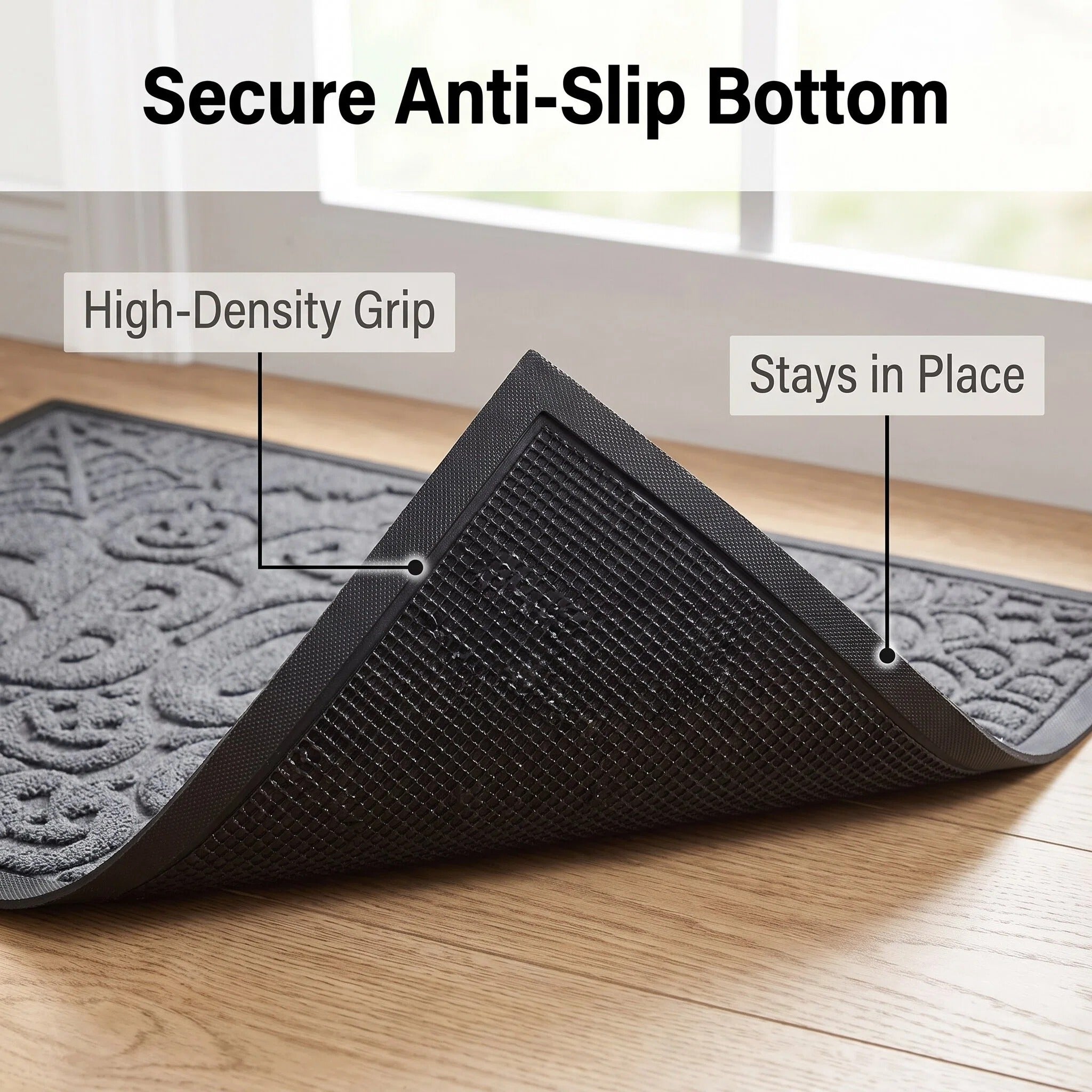 Hearthmat Leaf Zigzag Doormat - in-home scene 4