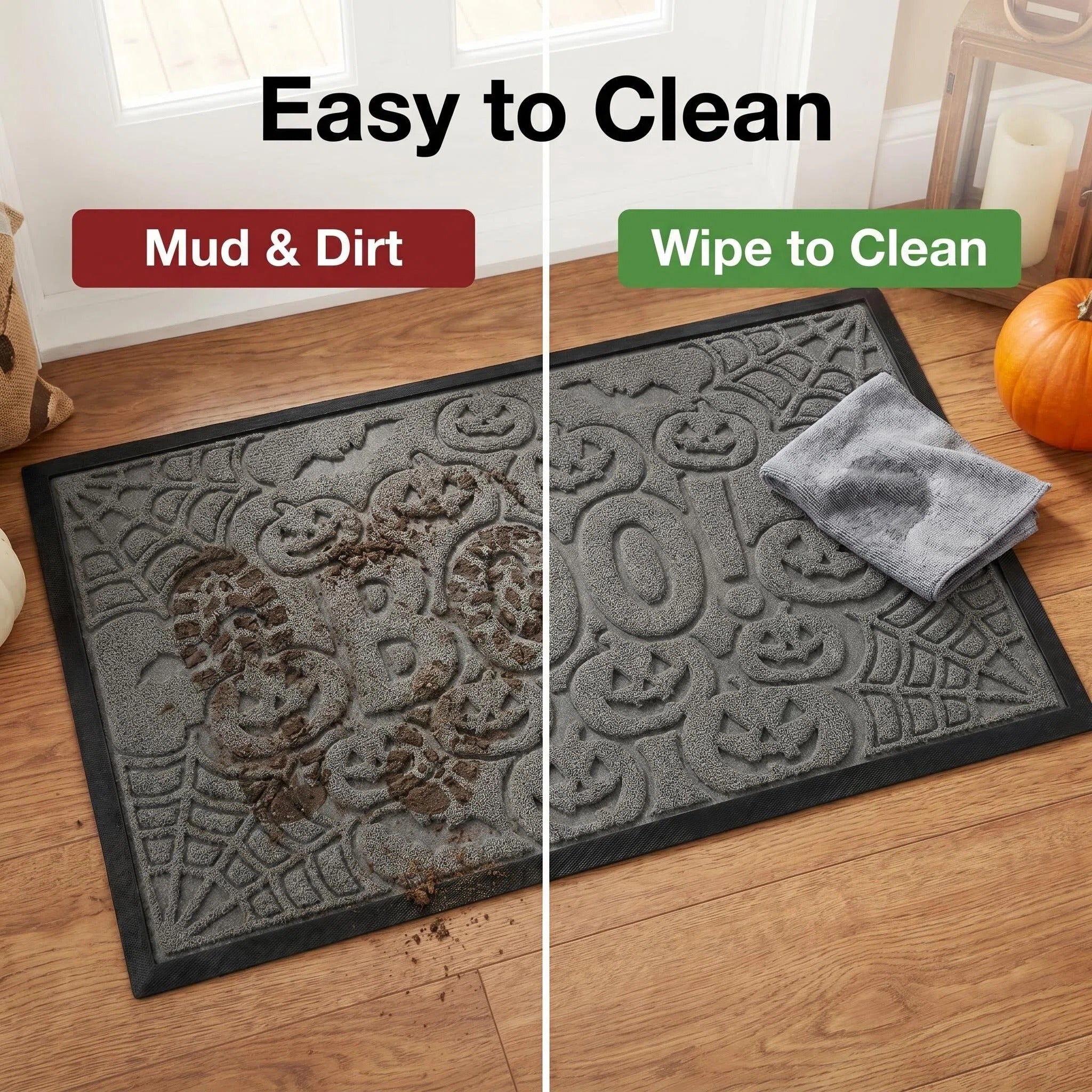 Hearthmat Leaf Zigzag Doormat - in-home scene 5