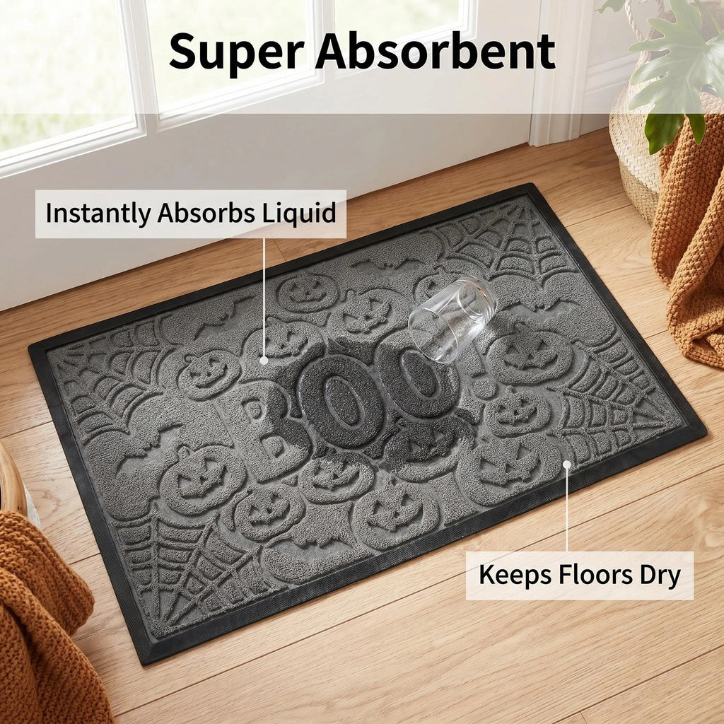 Hearthmat Leaf Zigzag Doormat - in-home scene 6