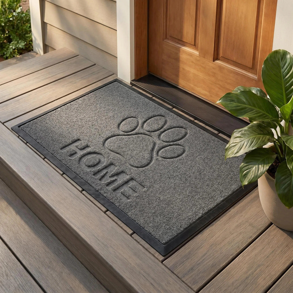 Hearthmat Paw Crosshatch Doormat - in-home scene 2