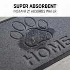 Hearthmat Paw Crosshatch Doormat - in-home scene 6