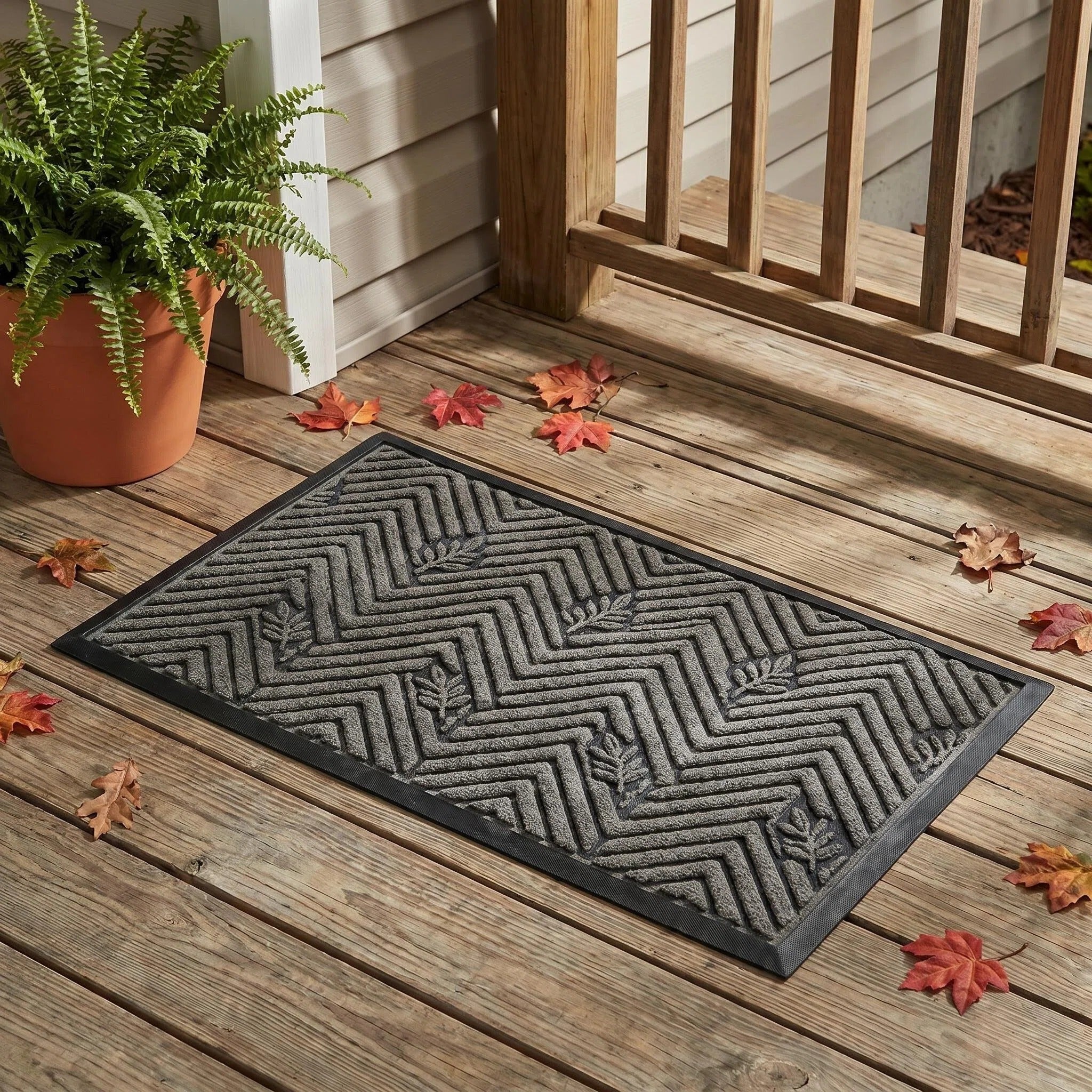 Hearthmat Concentric Spiral Doormat - in-home scene 2