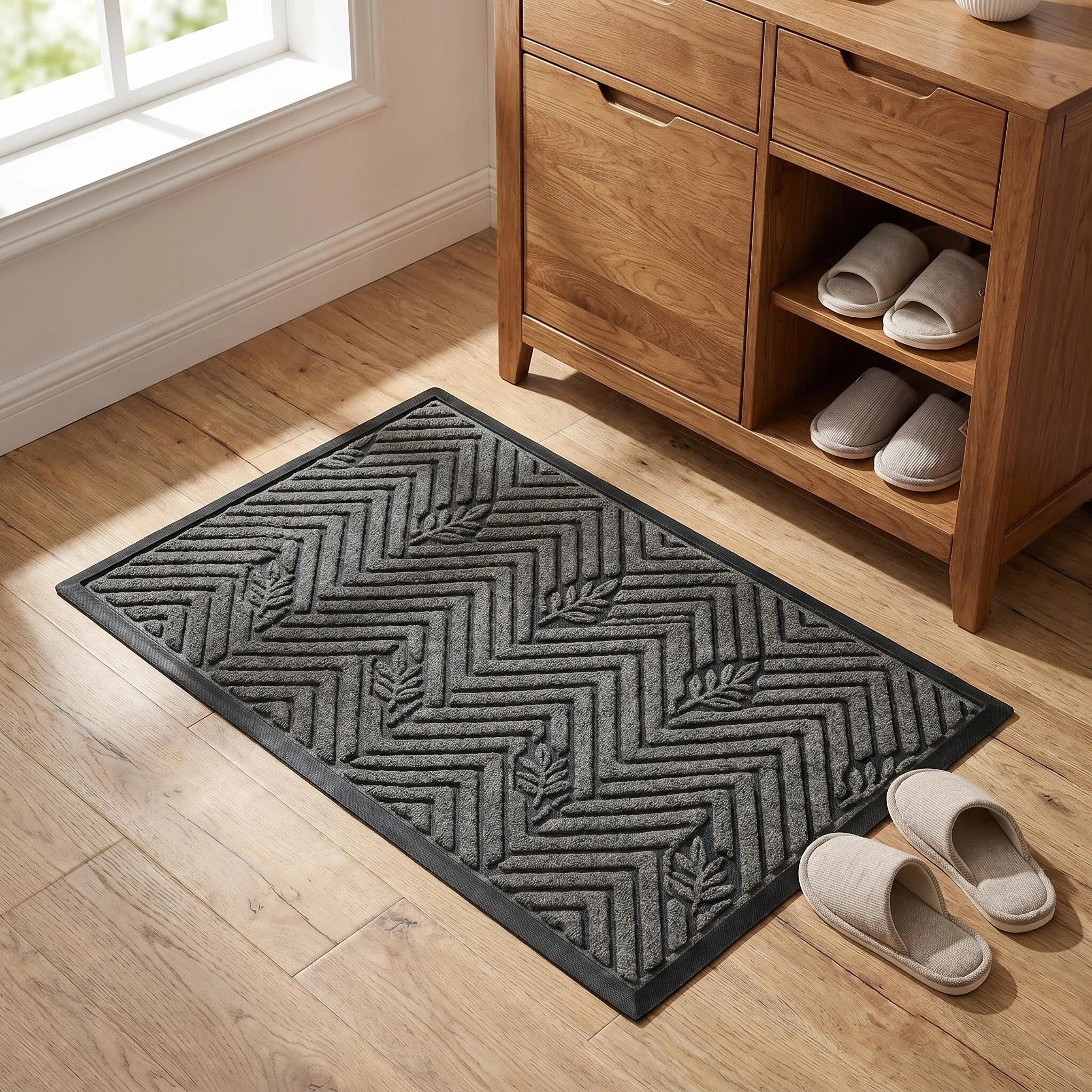 Hearthmat Concentric Spiral Doormat - in-home scene 3