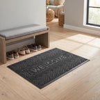 Hearthmat Welcome Herringbone Doormat - in-home scene 6
