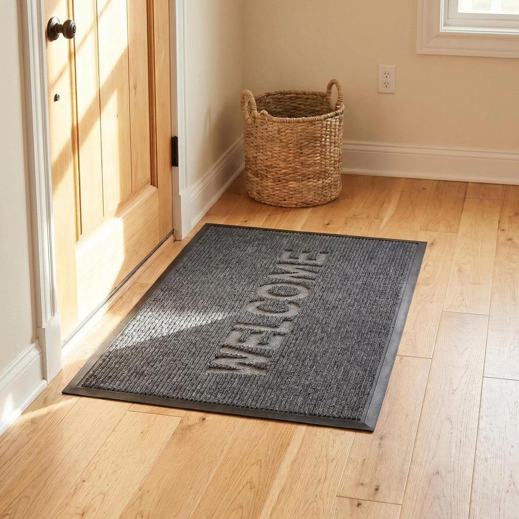 Hearthmat Welcome Ribbed Doormat - in-home scene 4
