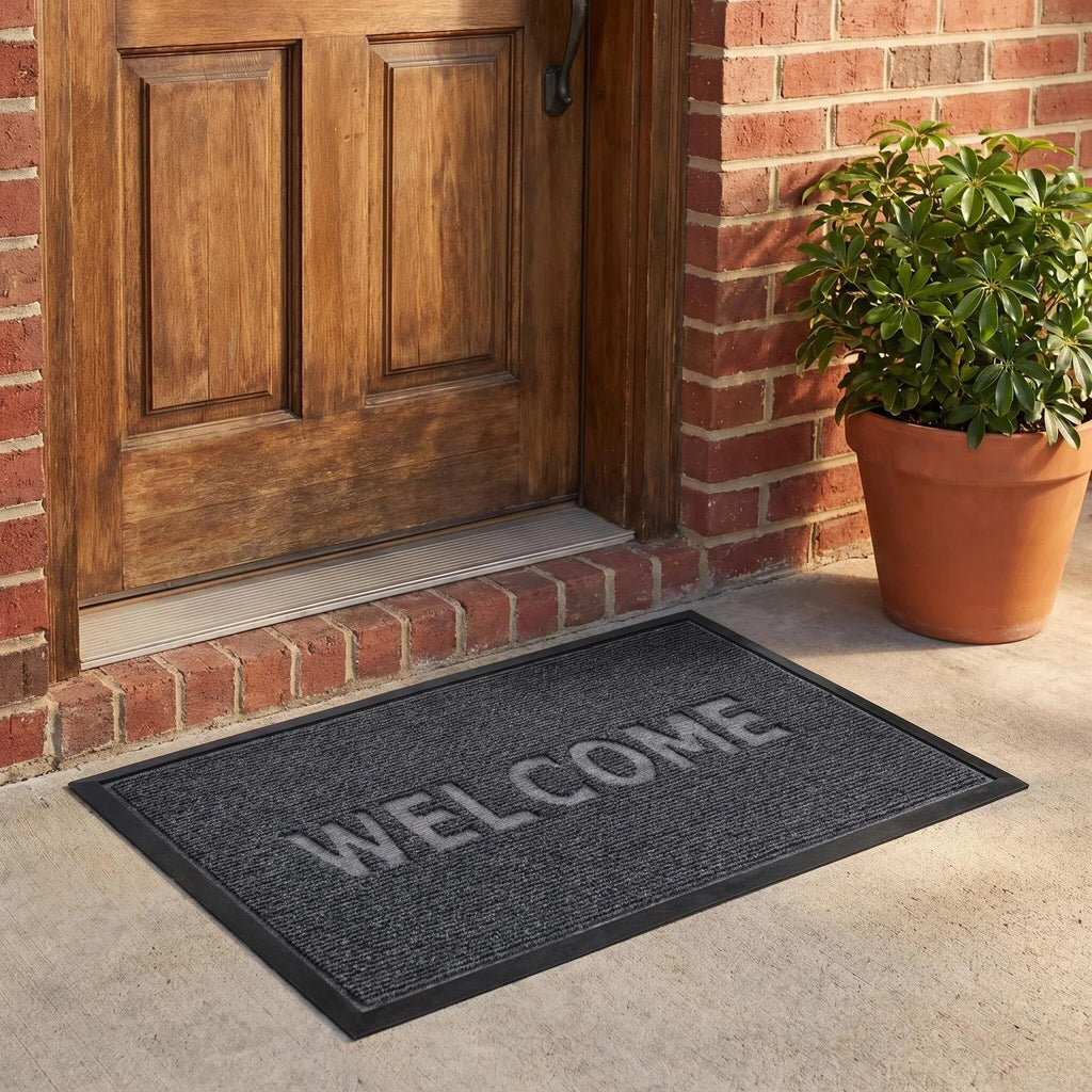 Hearthmat Welcome Ribbed Doormat - in-home scene 5