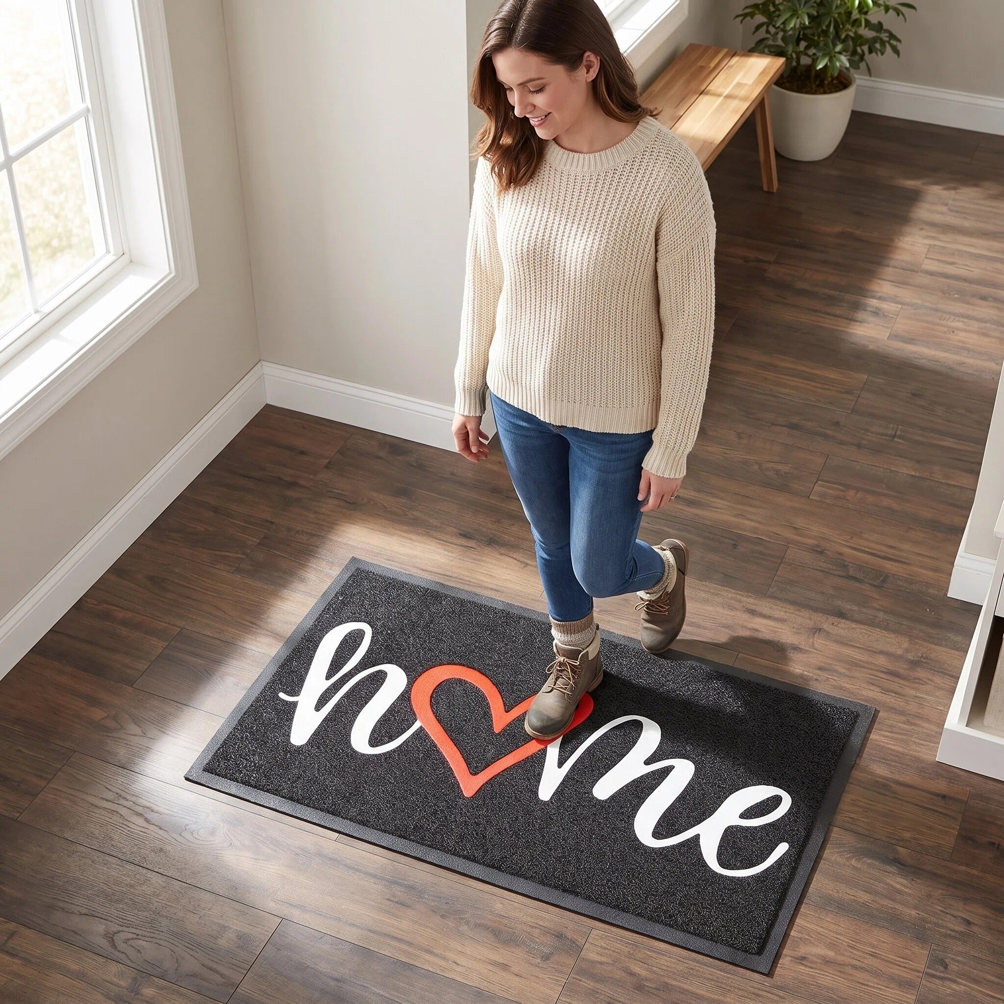 Hearthmat Welcome Paws Doormat - in-home scene 5